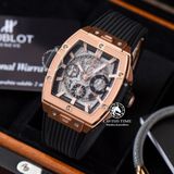 Đồng Hồ Hublot Spirit Of Big Bang 42mm Rep 1:1 Chế Tác Vỏ Vàng Hồng Mặt Xám Dây Cao Su 642.NX.7170.RX