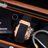 Đồng Hồ Hublot Spirit Of Big Bang 42mm Rep 1:1 Chế Tác Vỏ Vàng Hồng Mặt Xám Dây Cao Su 642.NX.7170.RX