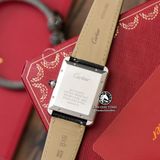 Đồng Hồ Cartier Tank Must WSTA0040 Rep 1:1 Chế Tác Vỏ Bạc Mặt Trắng Dây Da