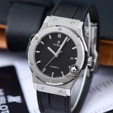 Đồng Hồ Hublot Classic Fusion 42mm Rep 1:1 Chế Tác Vỏ Bạc Titanium Mặt Số Đen Nâng Cấp Vòng Bi Bánh Đà Chính Hãng 542.NX.1171.LR