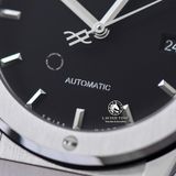 Đồng Hồ Hublot Classic Fusion 42mm Rep 1:1 Chế Tác Vỏ Bạc Titanium Mặt Số Đen Nâng Cấp Vòng Bi Bánh Đà Chính Hãng 542.NX.1171.LR