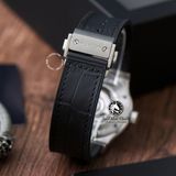 Đồng Hồ Hublot Classic Fusion 42mm Rep 1:1 Chế Tác Vỏ Bạc Niềng Đính Đá Mặt Số Đen 542.NX.1171.LR