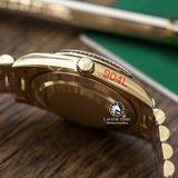 Đồng Hồ Rolex Day-Date 40mm 228238-0005 Rep 1:1 Chế Tác Vỏ Vàng Kim Mặt Vàng Kim Cọc Số Đính Đá Baguette Trọng Lượng 168 Gram Dây Kim Loại