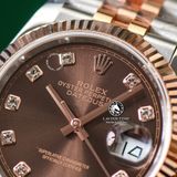 Đồng Hồ Rolex Datejust 36mm 126231 Rep 1:1 Chế Tác Vỏ Demi Bọc Vàng Mặt Nâu Chocolate Cọc Số Đính Đá Dây Kim Loại Jubilee