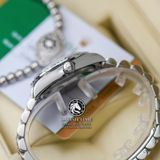 Đồng Hồ Rolex Datejust 31mm 278384RBR-0008 Rep 1:1 Chế Tác Vỏ Bạc Niềng Bezel Đính Đá Mặt Xà Cừ Trắng Cọc Số Đính Đá Dây Kim Loại