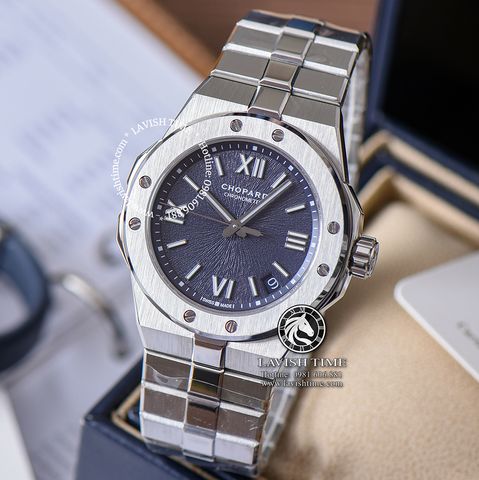 Đồng Hồ Chopard Alpine Eagle 41 mm 298600-3001 Rep 1:1 Vỏ Bạc Mặt Xanh Dương Dây Kim Loại