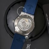 Đồng Hồ Hublot Classic Fusion 42mm Rep 1:1 Chế Tác Vỏ Bạc Độ Kim Cương Thiên Nhiên - Moissanite Pave Mặt Số Xanh Dương 542.NX.7170.RX