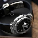 Đồng Hồ Hublot Classic Fusion Orlinski 40mm Rep 1:1 Chế Tác Vỏ Bạc Độ Demi Kim Cương Thiên Nhiên - Moissanite Tùy Chọn 550.NS.1800.RX.1604.ORL19