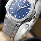 Đồng Hồ Patek Philippe Nautilus 7118/1200A-001 Rep 1:1 Chế Tác Vỏ Bạc Mặt Xanh Dương Dây Kim Loại