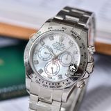 Đồng Hồ Rolex Cosmograph Daytona 116509-0064 Rep 1:1 Cao Cấp Vỏ Bạc Mặt Số Xà Cừ Trắng Dây Kim Loại