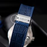 Đồng Hồ Hublot Classic Fusion 42mm Rep 1:1 Chế Tác Vỏ Bạc Titanium Mặt Số Xanh Dương Chải Tia Dây Cá Sấu 542.NX.7170.LR