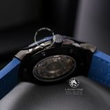 Đồng Hồ Hublot Classic Fusion 42mm Rep 1:1 Chế Tác Vỏ Đen Mặt Số Xanh Dương Chải Tia Dây Cá Sấu 542.CM.7170.LR