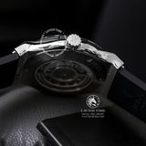 Đồng Hồ Hublot Classic Fusion 42mm Rep 1:1 Chế Tác Vỏ Bạc Titanium Mặt Số Đen Dây Cao Su Đen 542.NX.1171.RX