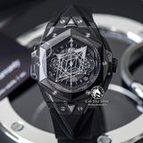 Đồng Hồ Hublot Big Bang Sang Bleu II 45mm Rep 1:1 Chế Tác Vỏ Đen Ceramic Mặt Đen Dây Cao Su 418.CX.1107.RX.MXM22