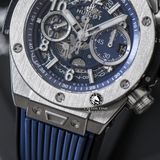 Đồng Hồ Hublot Big Bang Unico 42mm Rep 1:1 Chế Tác Vỏ Bạc Mặt Xanh Dương Dây Cao Su 441.NX.1171.RX