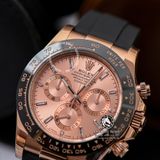 Đồng Hồ Rolex Cosmograph Daytona 116515LN Rep 1:1 Chế Tác Vỏ Vàng Hồng Mặt Hồng Dây Cao Su