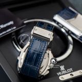 Đồng Hồ Hublot Spirit Of Big Bang 42mm Rep 1:1 Chế Tác Vỏ Bạc Mặt Xanh Dương Dây Da Cá Sấu 641.NX.7170.LR