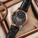 Đồng Hồ Breguet Tradition 7057BR/G9/9W6 Rep 1:1 Chế Tác Vỏ Vàng Hồng Mặt Đen Dây Da