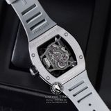 Đồng Hồ Richard Mille RM 038 Tourbillon Bubba Watson Rep 1:1 Chế Tác Vỏ Bạc Mặt Skeleton Lộ Cơ Dây Cao Su