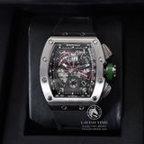 Đồng Hồ Richard Mille RM 011-01 Roberto Mancini Rep 1:1 Cao Cấp Vỏ Bạc Mặt Skeleton Lộ Cơ Dây Cao Su