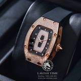 Đồng Hồ Richard Mille RM 007 Rep 1:1 Cao Cấp Vỏ Vàng Hồng Đính Đá Mặt Đính Đá Dây Cao Su