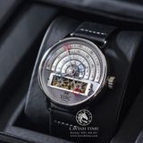 Đồng Hồ Xeric Halograph Automatic Rep 1:1 Chế Tác Vỏ Bạc Mặt Xám Dây Da