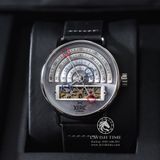 Đồng Hồ Xeric Halograph Automatic Rep 1:1 Chế Tác Vỏ Bạc Mặt Xám Dây Da