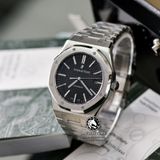 Đồng Hồ Audemars Piguet Royal Oak 15400ST.OO.1220ST.01 Rep 1:1 Vỏ Bạc Mặt Đen Dây Kim Loại