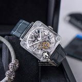 Đồng Hồ Bell & Ross BR-X2 Tourbillon Micro-Rotor Rep 1:1 Chế Tác Vỏ Bạc Mặt Skeleton Lộ Cơ Dây Da