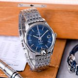 Đồng Hồ Omega De Ville Hour Vision Co-Axial 41 mm 431.33.41.21.03.001 Rep 1:1 Chế Tác Vỏ Bạc Mặt xanh Dây Kim Loại