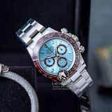 Đồng Hồ Rolex Cosmograph Daytona 116506-0001 Rep 1:1 Cao Cấp Vỏ Bạc Mặt Xanh Dây Kim Loại