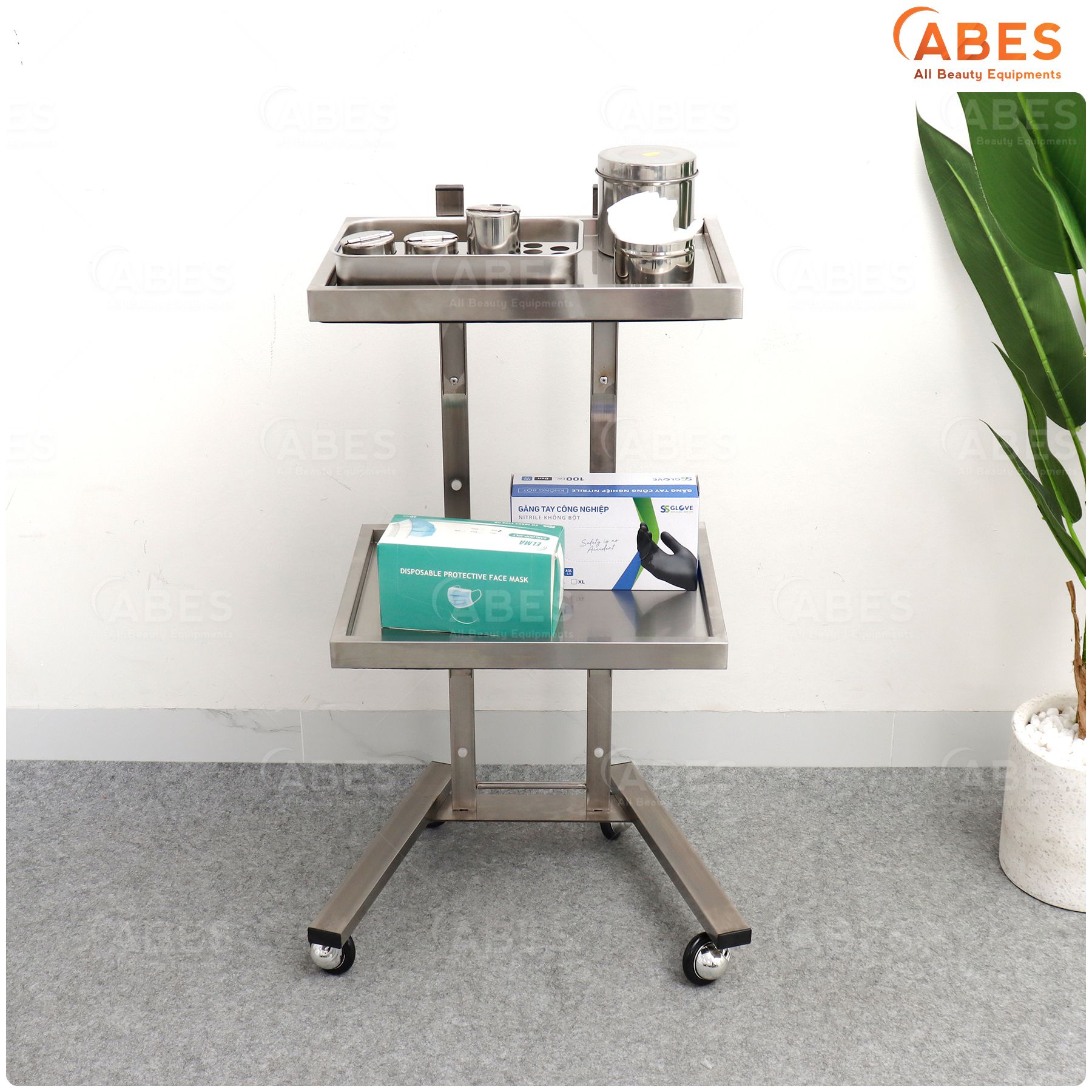 Xe đẩy inox 2 tầng HMTL-5090