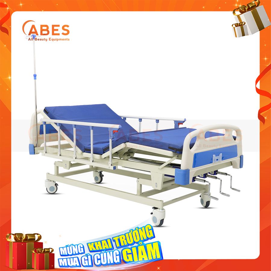 Giường bệnh nhân chỉnh cơ 3 tay quay Hi-MEC HMHB-1030