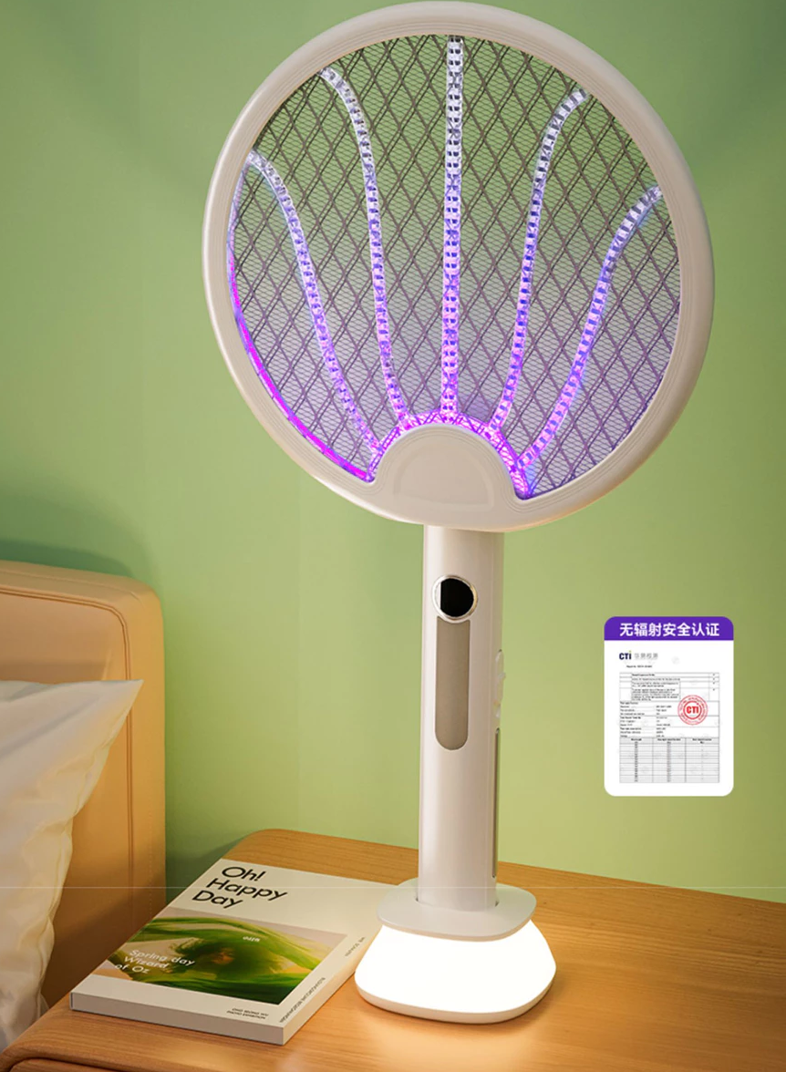 Vợt bắt muỗi tự động miLife B1 gấp gọn thông minh có 3 lớp lưới an toàn khi sử dụng, kiêm đèn bắt muỗi