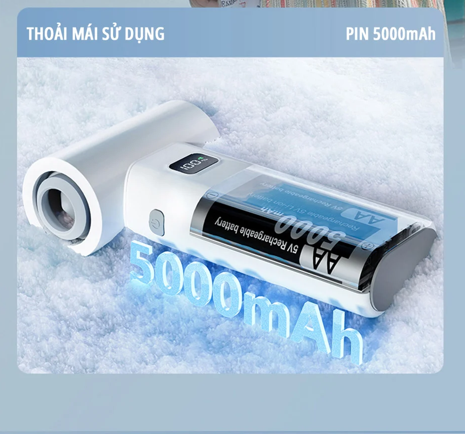 Quạt phản lực cầm tay đa năng miLife F1 pin 5000mAh - Tích hợp đầu hút có thể làm máy hút bụi đa năng