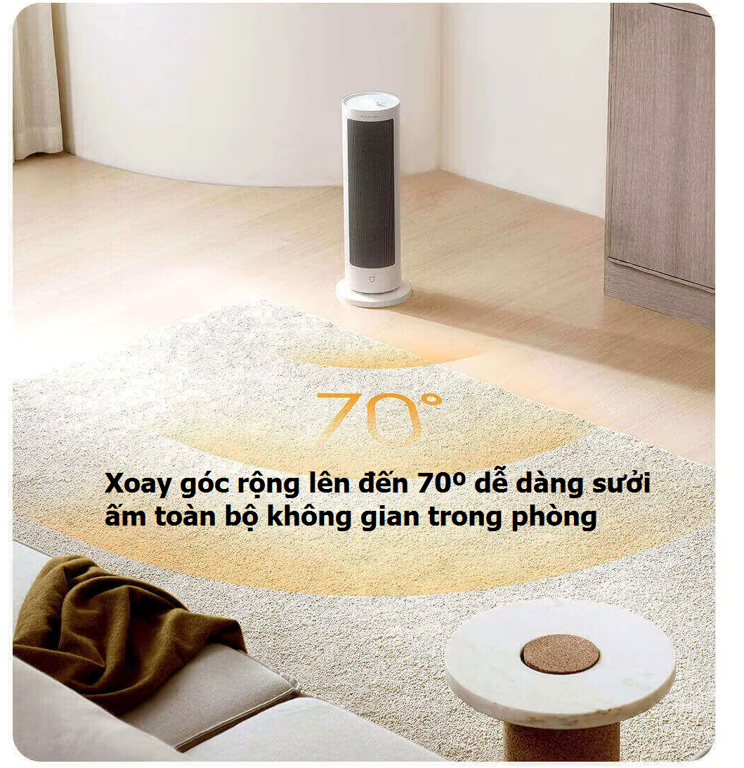 Máy sưởi gốm để bàn Xiaomi Mijia Graphene Model LSNFJ04ZM cảm ứng wifi kết nối app Mihome - Bảo hành 12 tháng