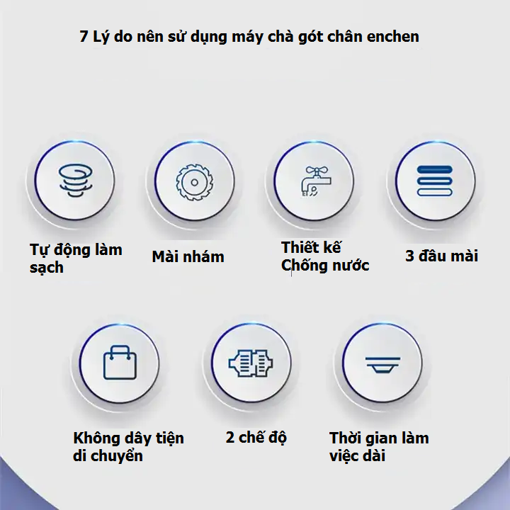 Máy chà gót chân Enchen OVIE ROCK tẩy tế bào chết, làm mềm sáng gót chân chuyên dụng tại nhà