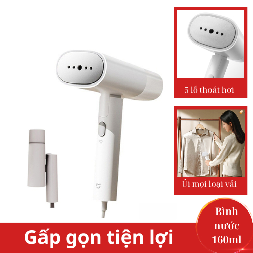 Bàn là hơi nước cầm tay Xiaomi Mijia MJGTJ02LF công suất 1300W gấp gọn - Bảo hành 12 tháng