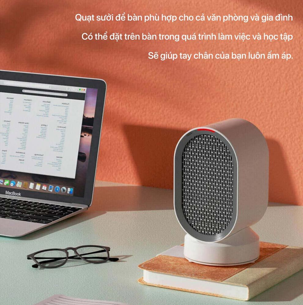 Quạt sưởi gốm mini Xiaomi DOUHE DH-QN04 làm nóng nhanh - Máy sưởi đa năng 2 chiều để bàn