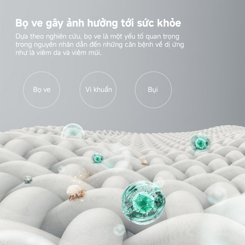 Máy hút bụi giường nệm diệt khuẩn UV Xiaomi Mijia Gen2 MJCMY02DY - Bảo hành 12 tháng