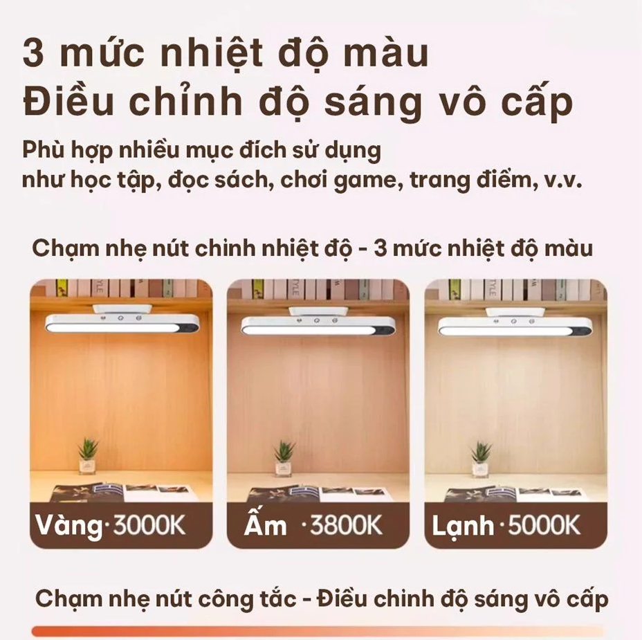 Đèn chống cận gắn bàn thông minh miLife X9 - Tích điện xoay linh hoạt nhiều hướng