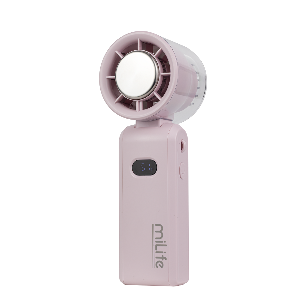 Quạt sò lạnh cầm tay miLife F3P pin 4000mAh - Có dây đeo cổ gập được, 100 cấp độ gió bảo hành 12 tháng