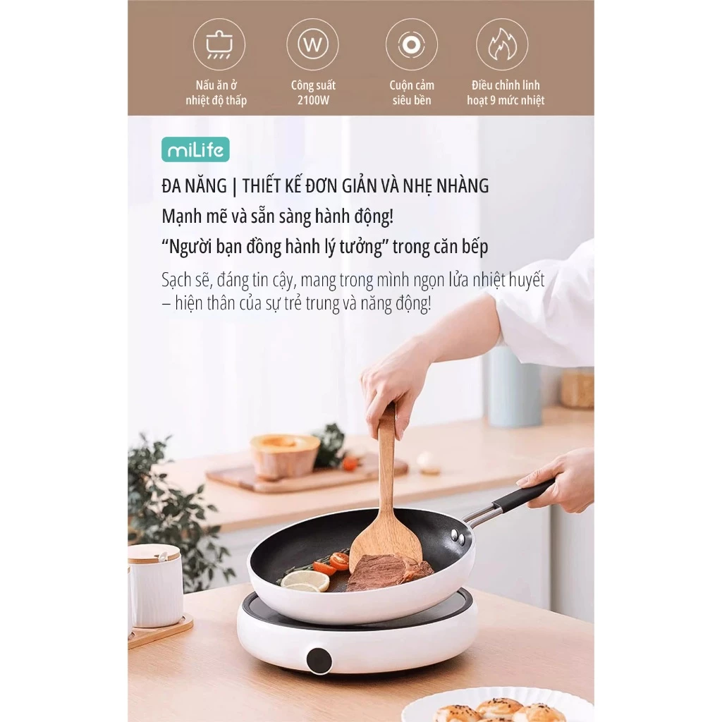 Bếp từ đơn 9 mức nhiệt Xiaomi miLife LFT-010 - Bảo hành 12 tháng