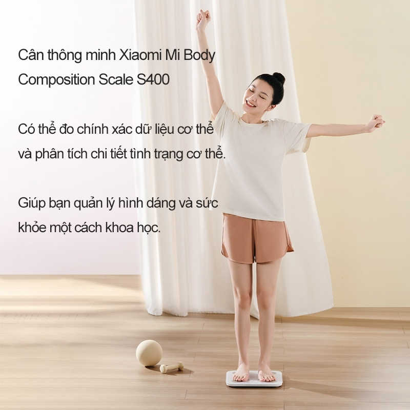 Cân điện tử thông minh Xiaomi Mijia S400 - Bảo hành 12 tháng