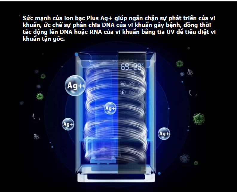 Máy phun sương tạo ẩm thông minh Akono xông tinh dầu - Có remote điều khiển bảo hành 12 tháng