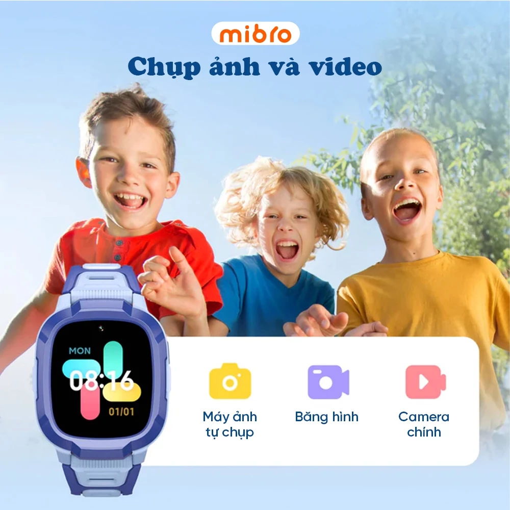 Đồng hồ thông minh định vị trẻ em Mibro P6 bản 4G lắp sim nghe gọi 2 chiều, tiếng việt, kháng nước 2ATM