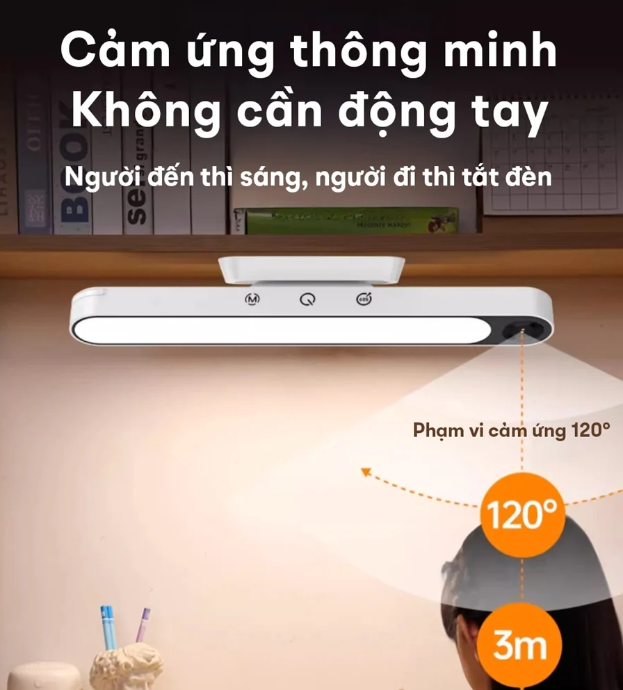 Đèn chống cận gắn bàn thông minh miLife X9 - Tích điện xoay linh hoạt nhiều hướng