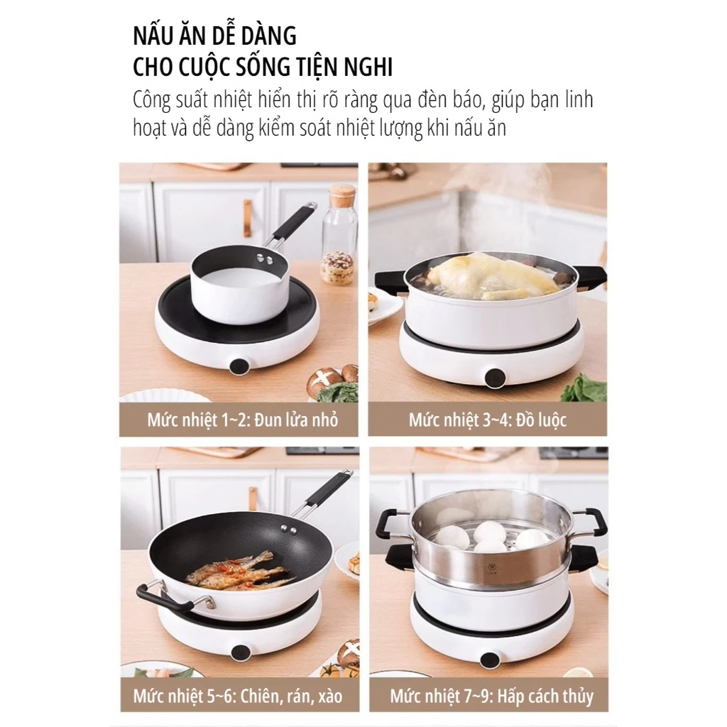 Bếp từ đơn 9 mức nhiệt Xiaomi miLife LFT-010 - Bảo hành 12 tháng