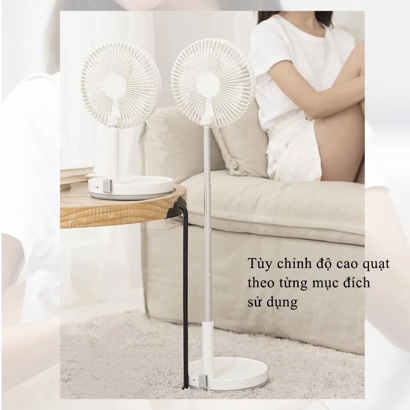 Quạt tích điện gấp gọn để bàn Guzi 3Life 008 pin 8000mAh - Bảo hành 12 tháng