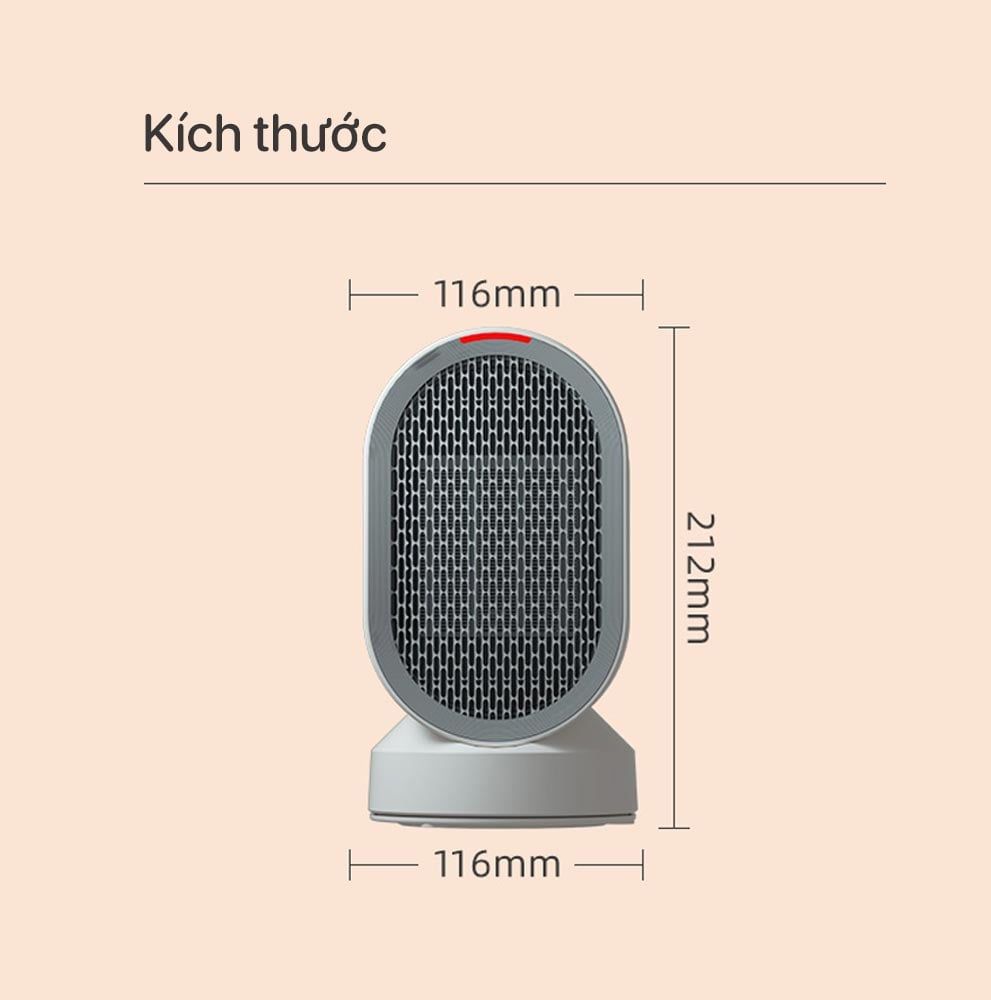 Quạt sưởi gốm mini Xiaomi DOUHE DH-QN04 làm nóng nhanh - Máy sưởi đa năng 2 chiều để bàn
